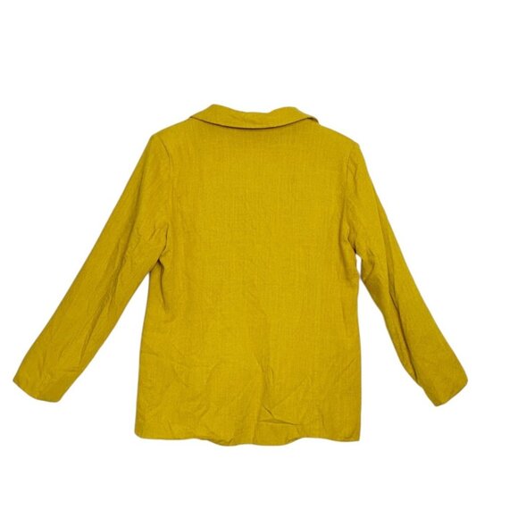 Paparazzi by Biz Women's Linen Blend Blazer in Marigold - Sz L - NWT - Picture 2 of 6